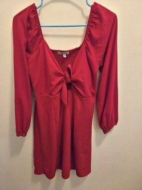 Papaya Long Sleeve Mini Dress